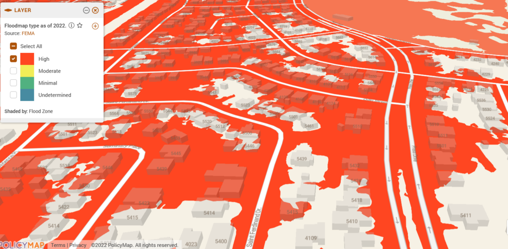 3D Building Footprints in High-Risk Flood Zones