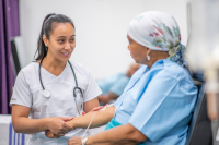 Cancer Patient and Doctor